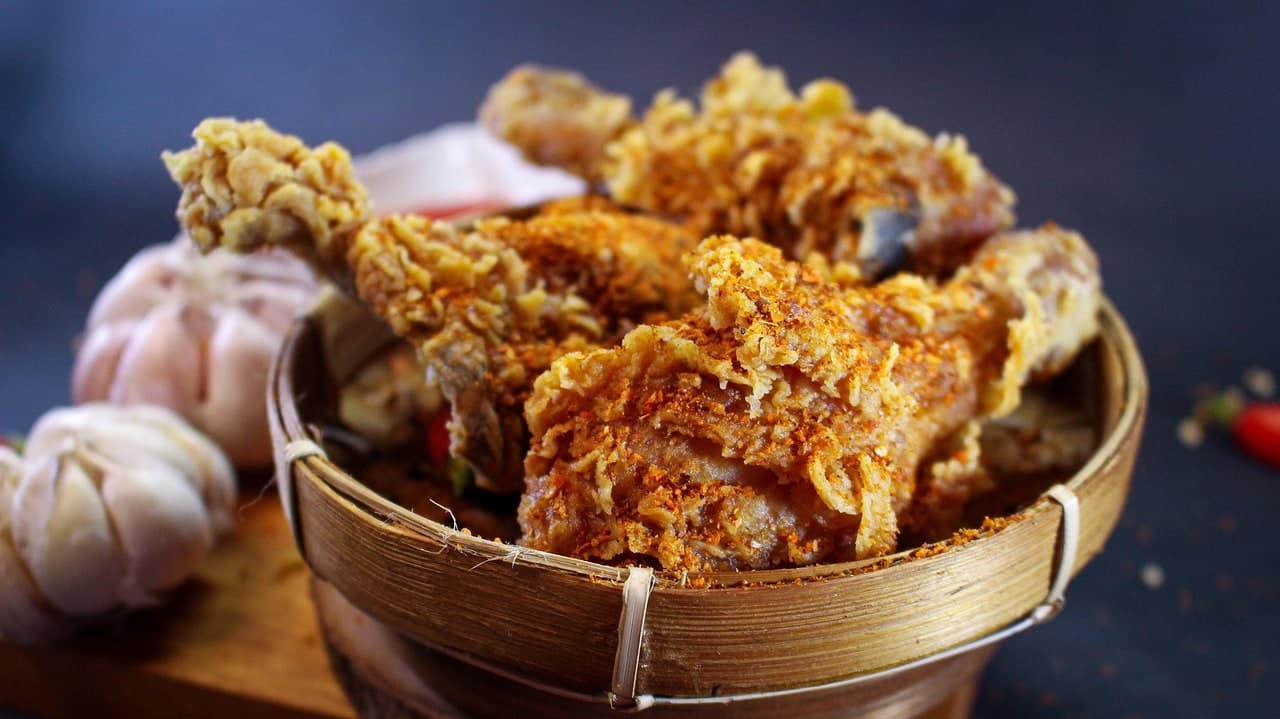 Crunchy fried chicken