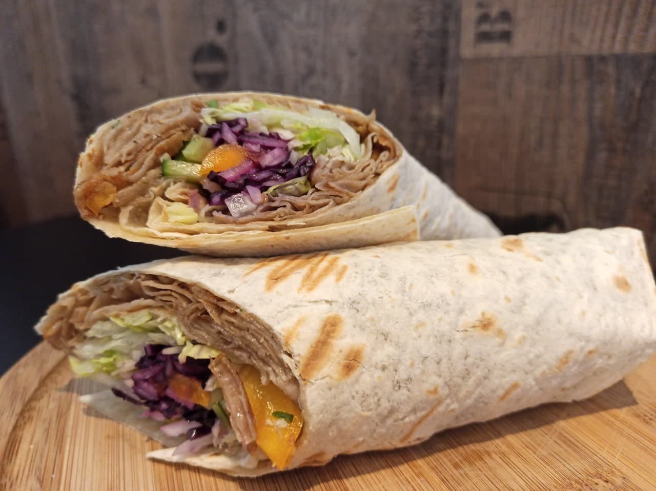 Charcoal shawarma platter with garlic sauce